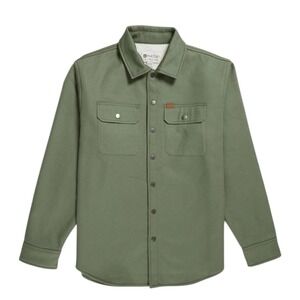 Matix Men's Large Shirt Jacket Twill Cotton Sherpa Lined Snap Button